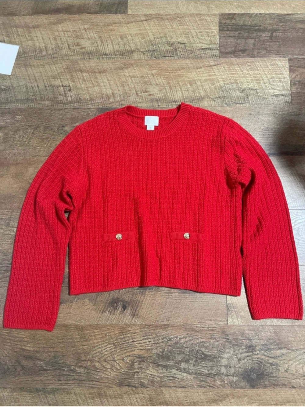 H&M women red knitted sweater